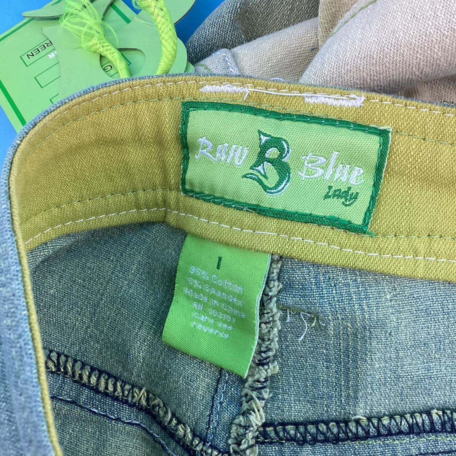 Other Raw blue ladies jeans unique Size 23" - 5 Thumbnail