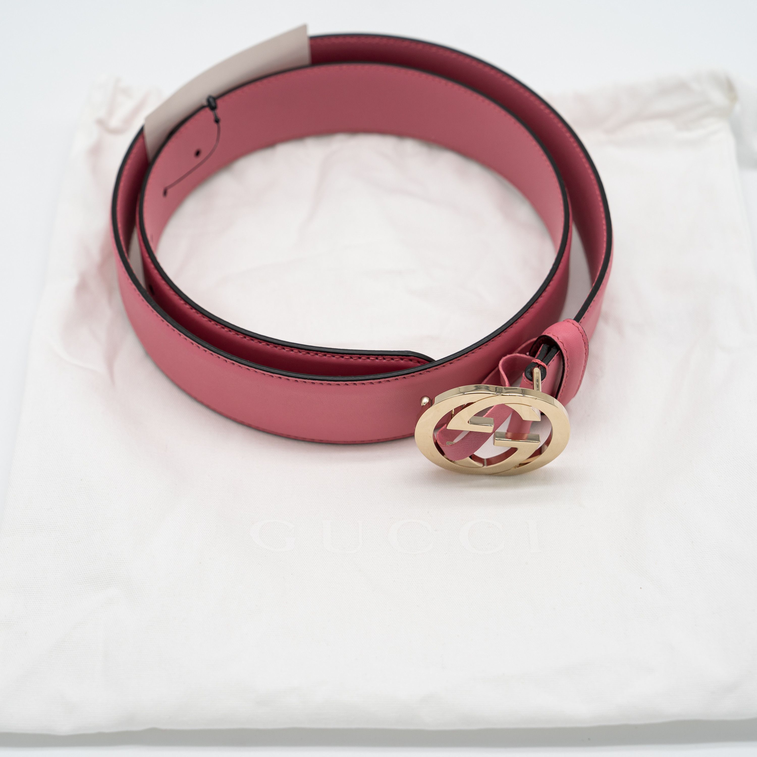 Gucci 90 Gucci Blondie Belt Pink GG Gold Buckle Leather Size ONE SIZE - 5 Thumbnail