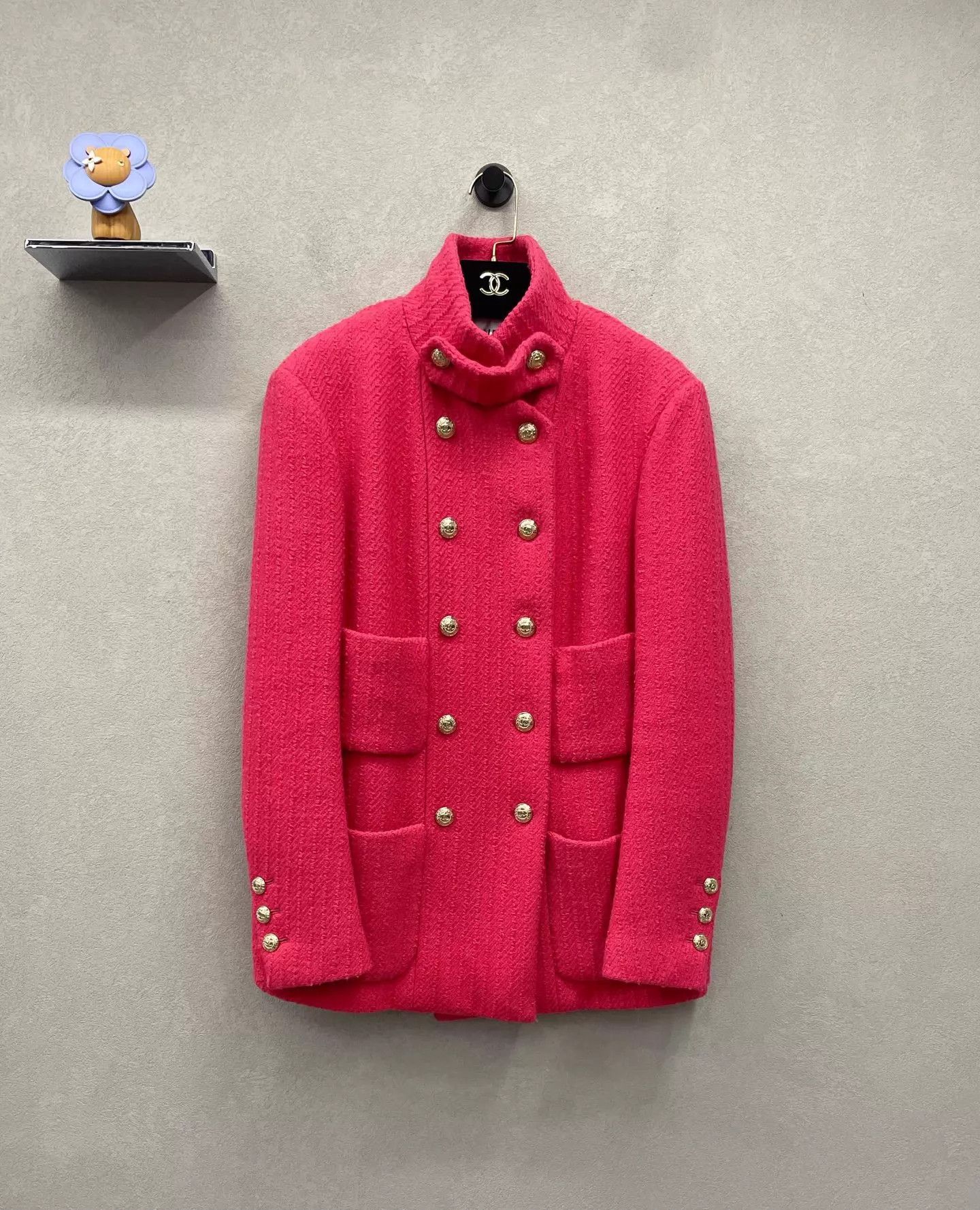 Chanel CHANEL Women's Pink Elegant Metal Button Jacket Size XS / US 0-2 / IT 36-38 - 1 Thumbnail
