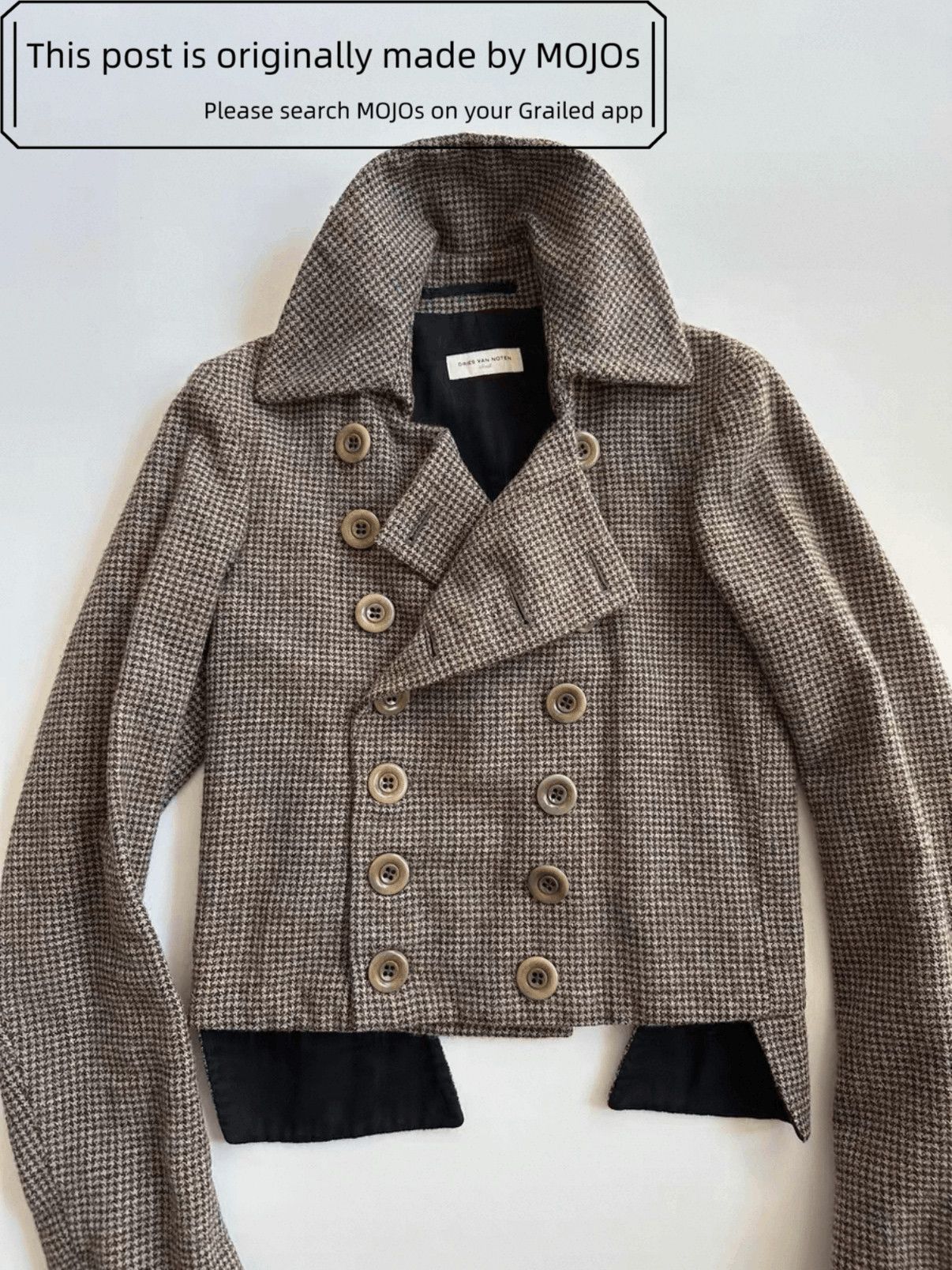 Dries Van Noten Sz S Dries Van Noten Napoleon Hound Tooth Jacket mojos29 Size US S / EU 44-46 / 1 - 5 Thumbnail
