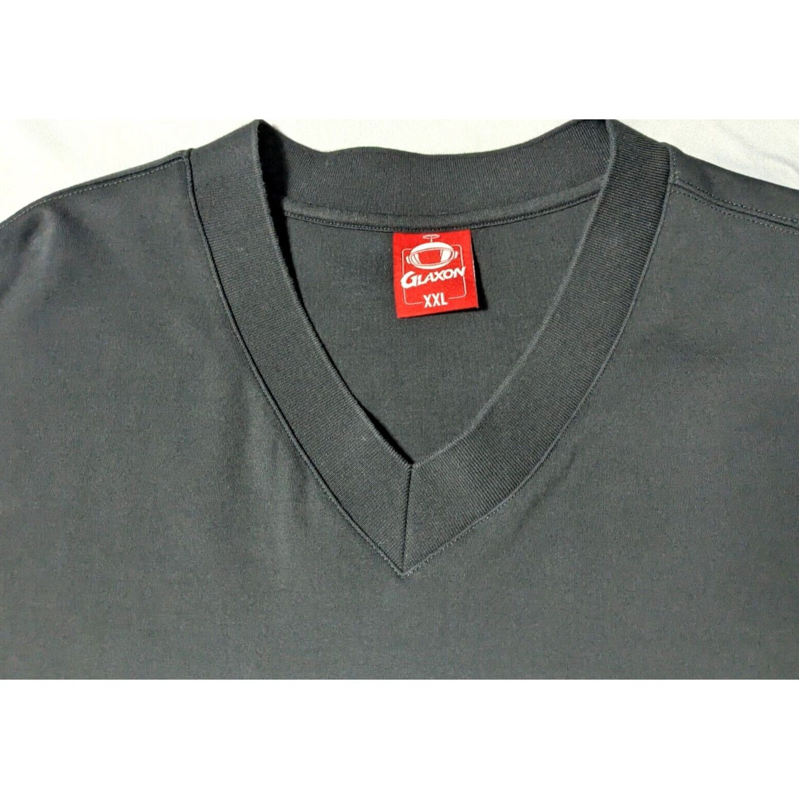 Vintage GLAXON #22 Men 2XL Black Cotton Double-Sided V-Neck Jersey Shirt Mens Size US XXL / EU 58 / 5 - 5 Thumbnail
