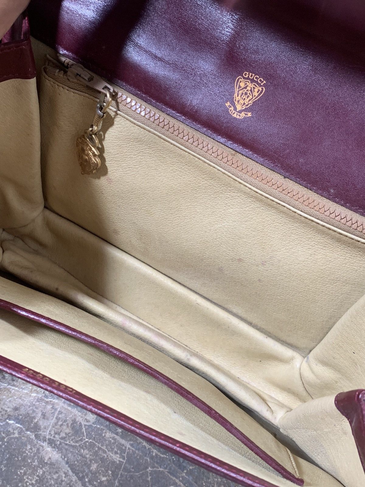 Gucci Vintage Gucci Leather Top Handle Bag (1970s–1980s) Size ONE SIZE - 7 Thumbnail