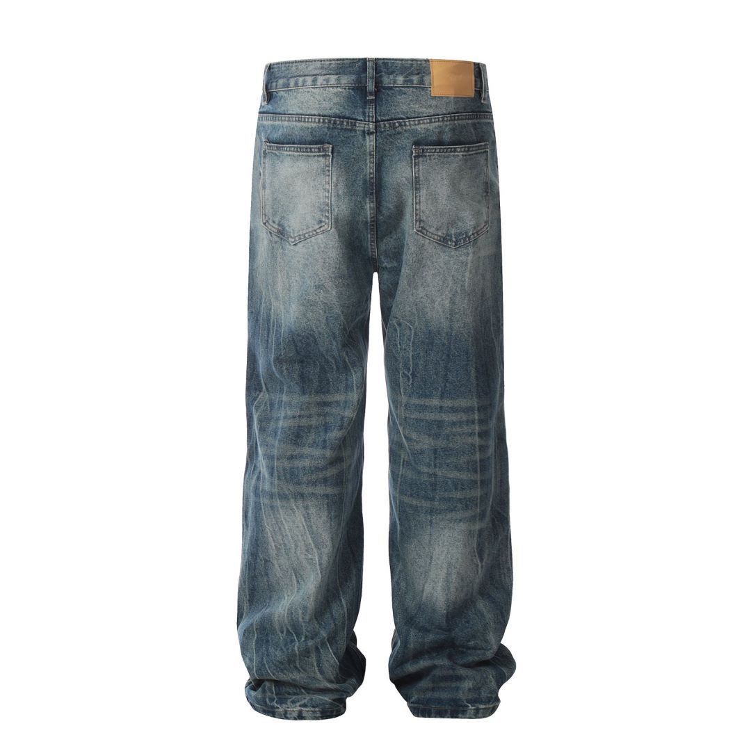 Japanese Brand × Jean Men's vintage heavy washed lightning crack cleanfit jeans Size US 32 / EU 48 - 2 Thumbnail
