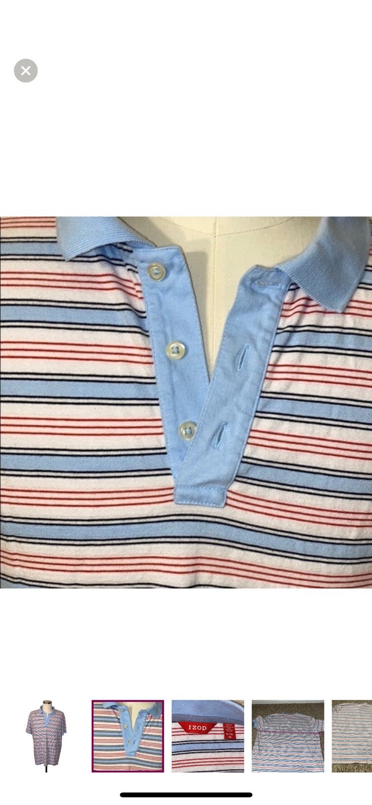 Izod Izod XL striped polo shirt Size US XL / EU 56 / 4 - 2 Thumbnail