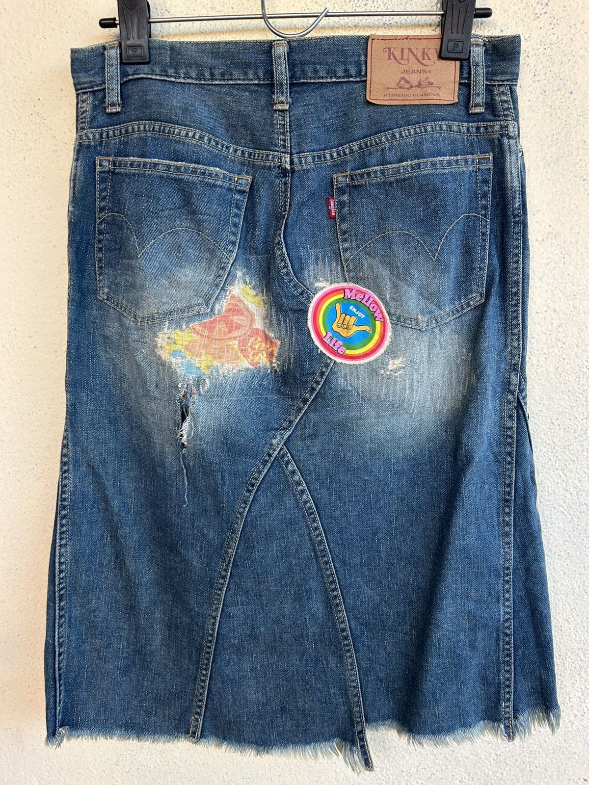 Hysteric Glamour Kinky Jeans Patchworks Denim Skirt Size 30" / US 8 / IT 44 - 2 Thumbnail
