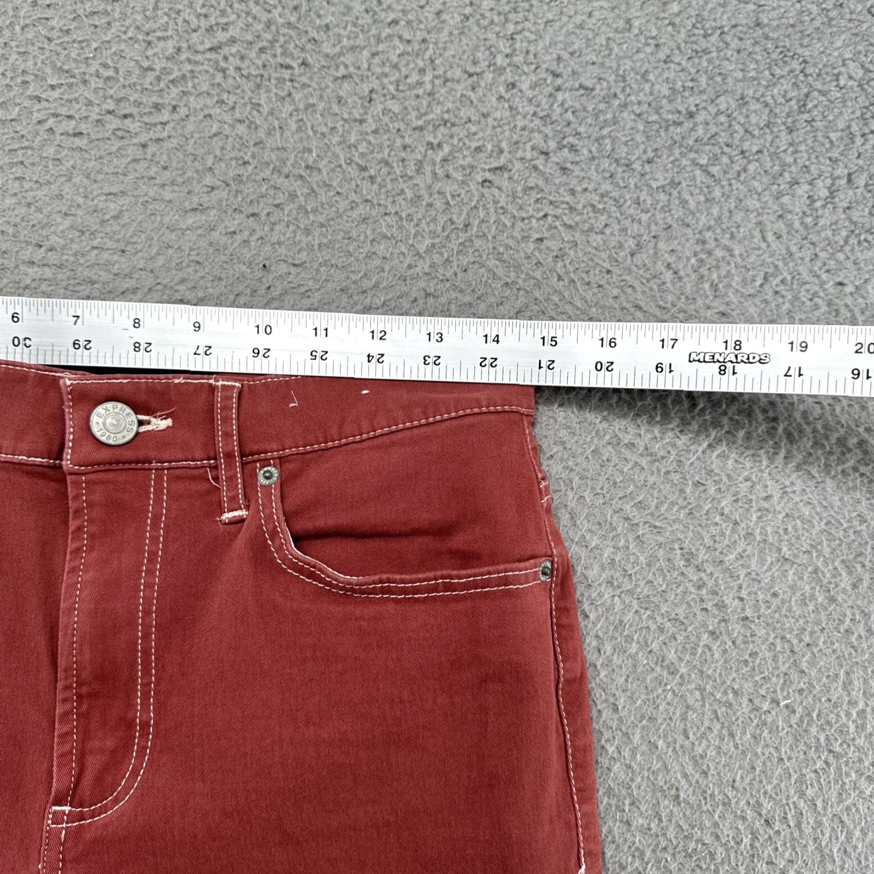 Express Express Women's Stretch High Rise Ankle Legging Jeans 6R Burnt Orange Denim Size 28" / US 6 / IT 42 - 6 Thumbnail