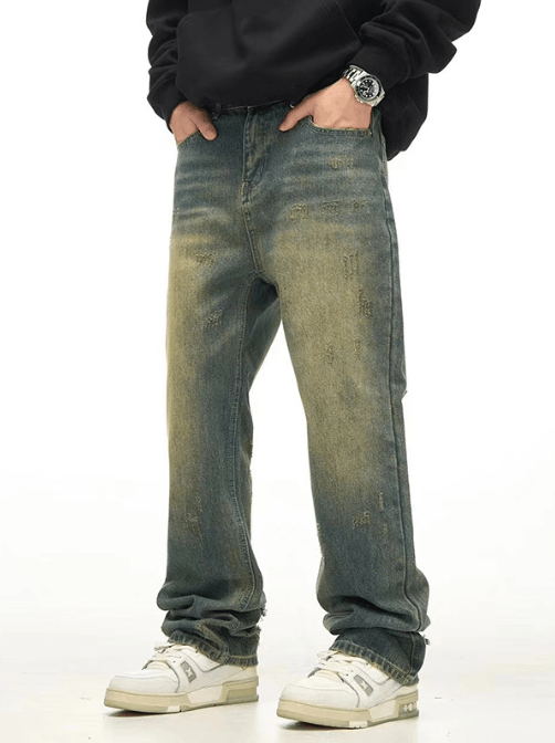 Japanese Brand × Jean American high street washed distressed flared jeans Size US 32 / EU 48 - 1 Thumbnail
