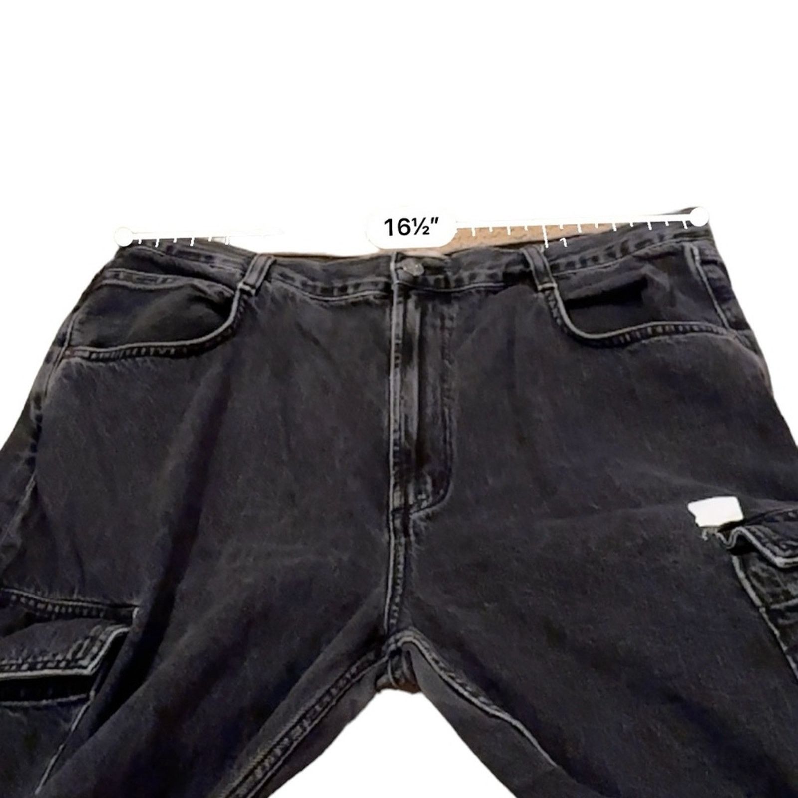 Agolde RTR Agolde Women's Minka Cargo High Rise Jeans Sz 32 Size 32" / US 10 / IT 46 - 14 Thumbnail