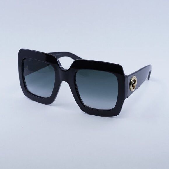 Gucci Gucci GG0053SN 001 Sunglasses Black Square Frame, Grey Size ONE SIZE - 5 Thumbnail