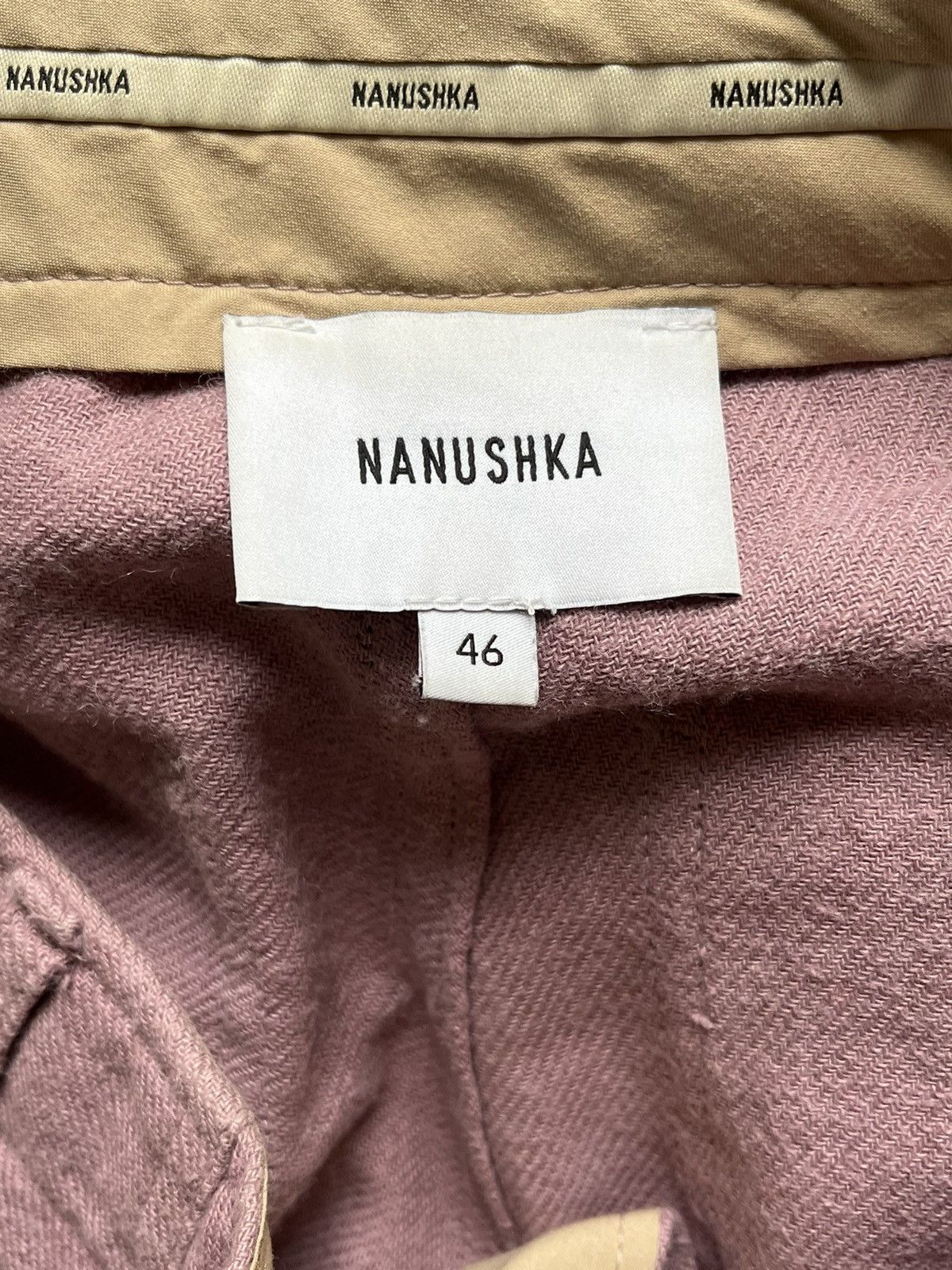 Nanushka Pink Gaius Linen trousers Size US 30 / EU 46 - 3 Thumbnail