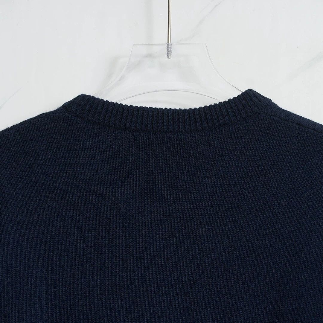 Gucci Gucci Men's Navy Letter Intarsia Wool Sweater Size US M / EU 48-50 / 2 - 4 Thumbnail