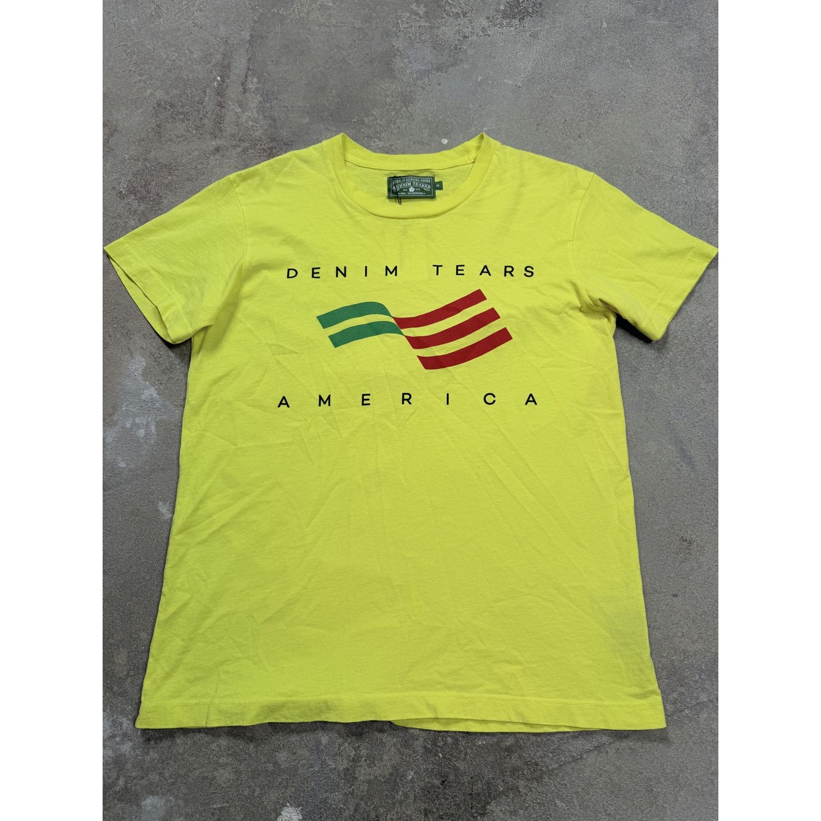 DENIM TEARS Denim Tears America Tee Yellow Used Small Size US M / EU 48-50 / 2 - 1 Thumbnail