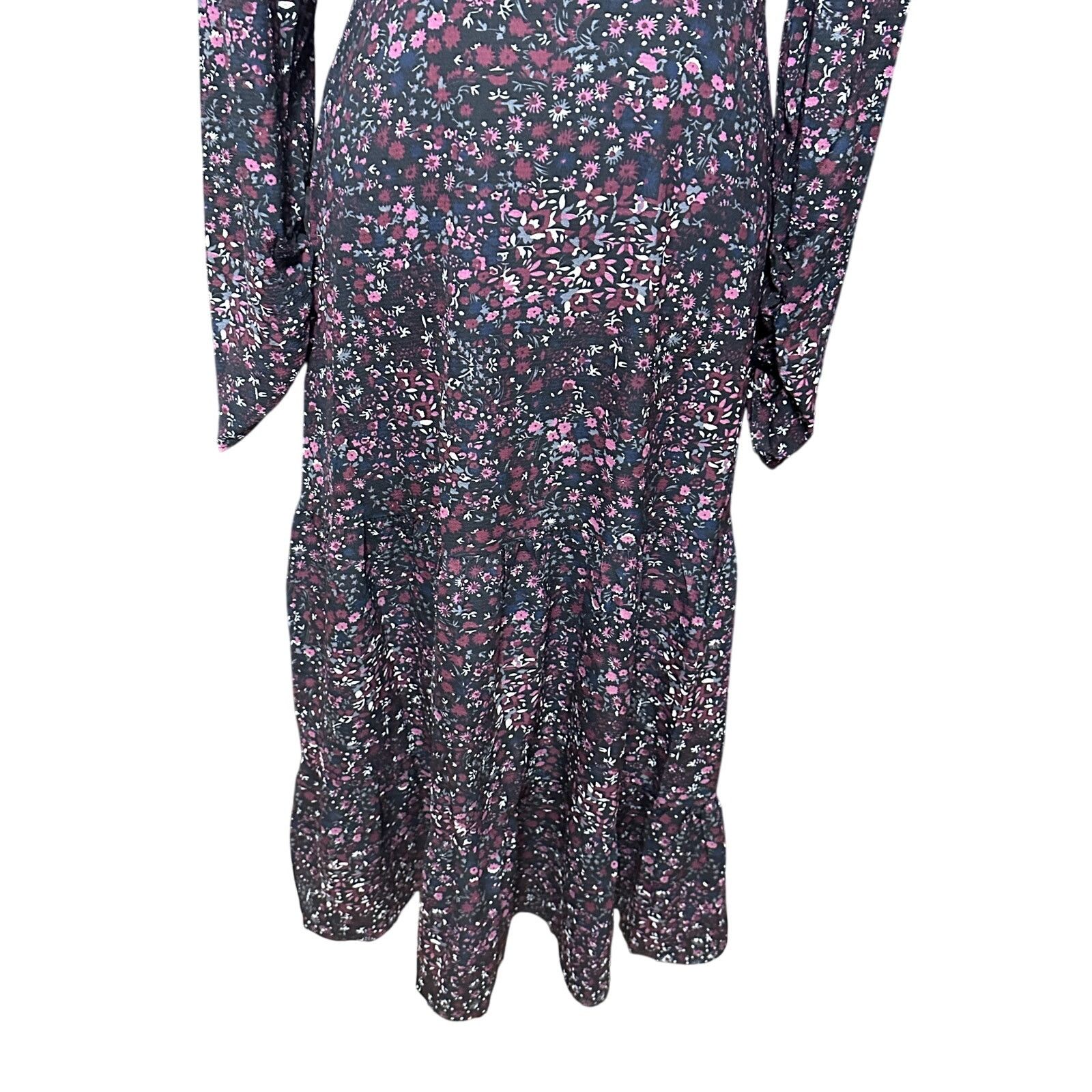 Other Area Stars Midi Dress Tiered Floral Open Back Multicolor S Size S / US 4 / IT 40 - 5 Thumbnail