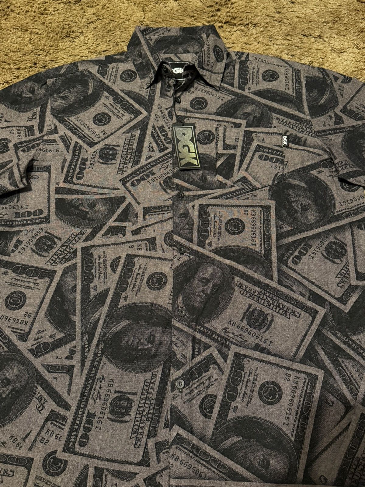 DGK DGK Hundred Dollar Bill Button Up Shirt Black Large Size US L / EU 52-54 / 3 - 2 Thumbnail
