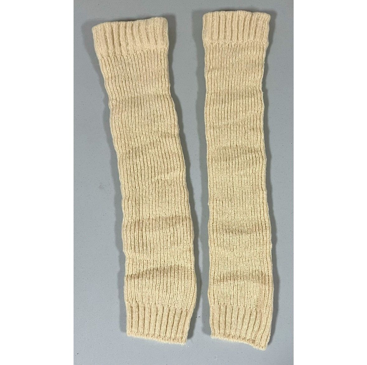 Vintage Tan Beige Nude Knit Leg Warmers ✨ #winter #knit #legwarmers Size ONE SIZE - 3 Thumbnail