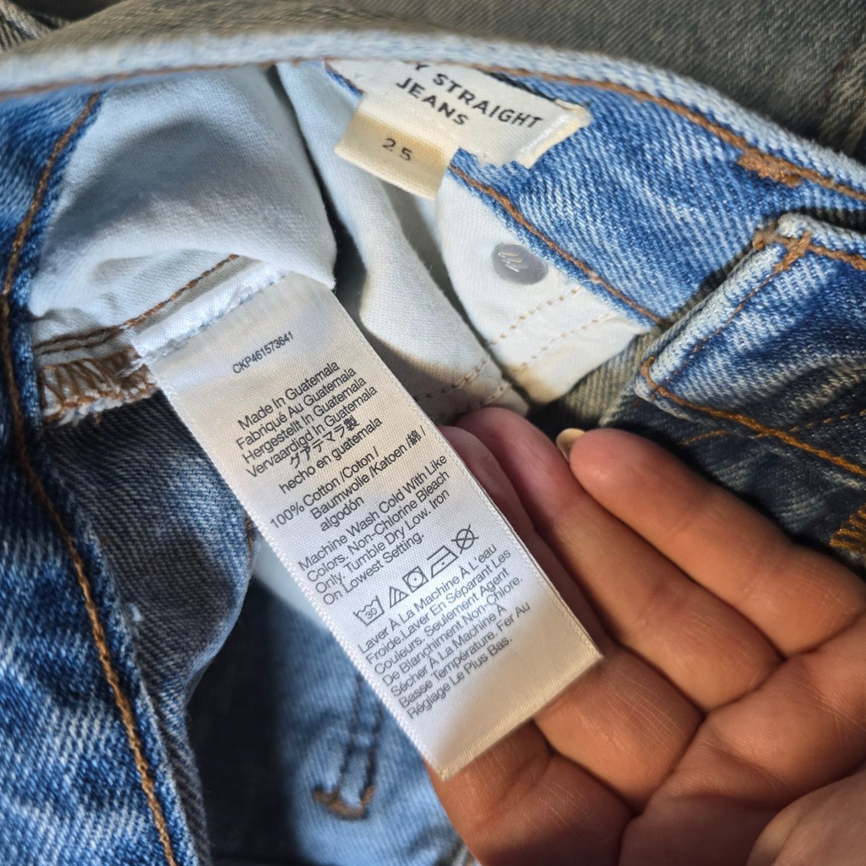 Madewell Madewell Jeans Women Baggy Straight High Rise Distressed Blue 5-Pocket Denim Size 25 90s Womens Size 42" / US 20 - 7 Thumbnail
