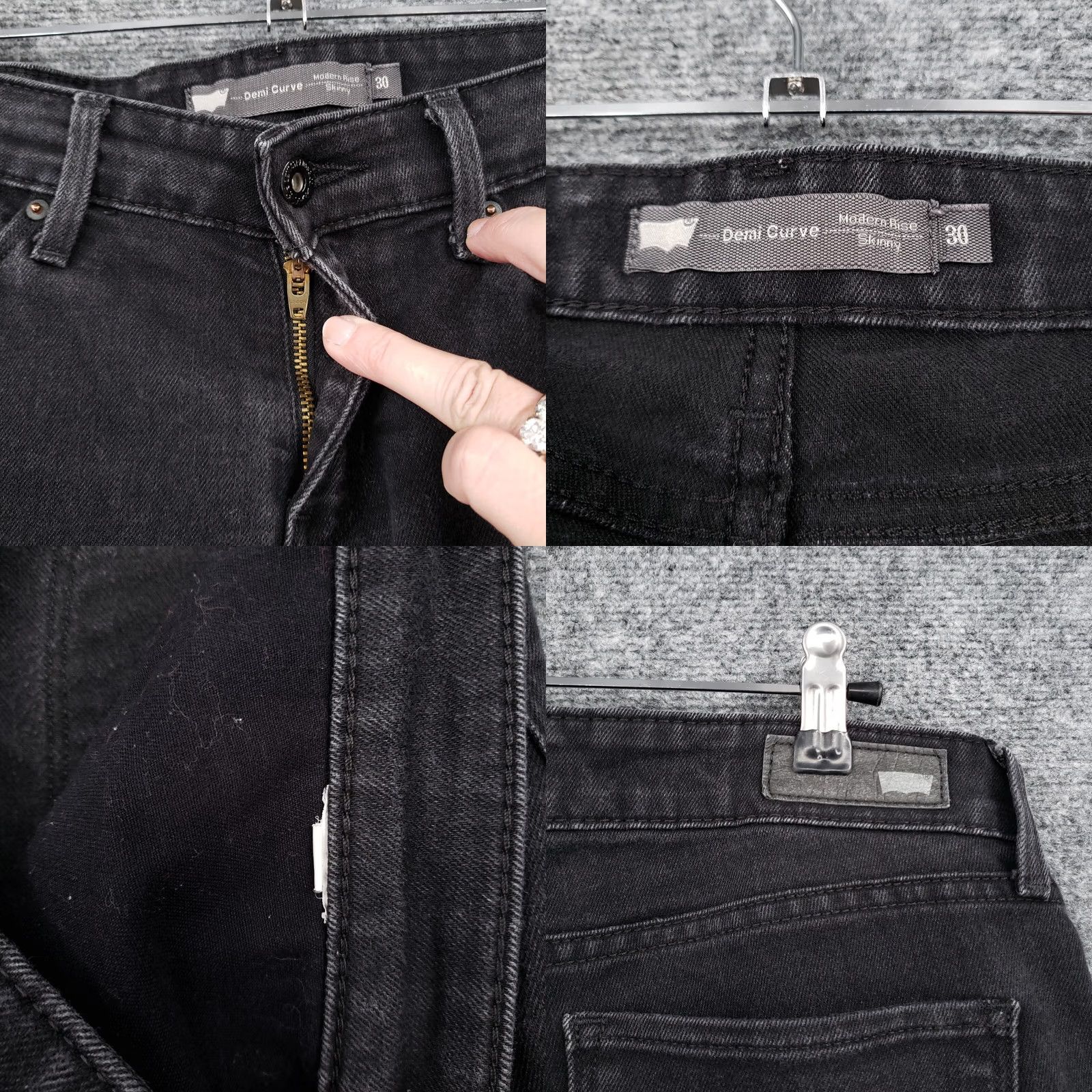 Levi's Levi's Jeans Womens Skinny Leg Dark Wash Black Denim 30 Modern Rise Size 30" / US 8 / IT 44 - 8 Thumbnail