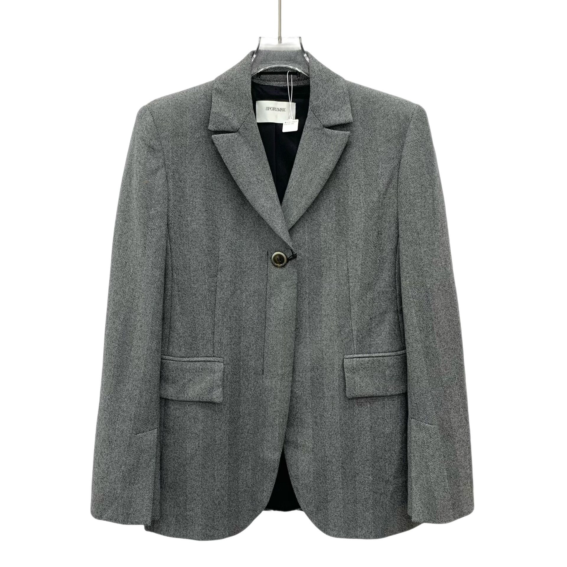 Sportmax Sportmax Gray Virgin Wool Blazer Size IT 38 Size XS / US 0-2 / IT 36-38 - 1 Thumbnail