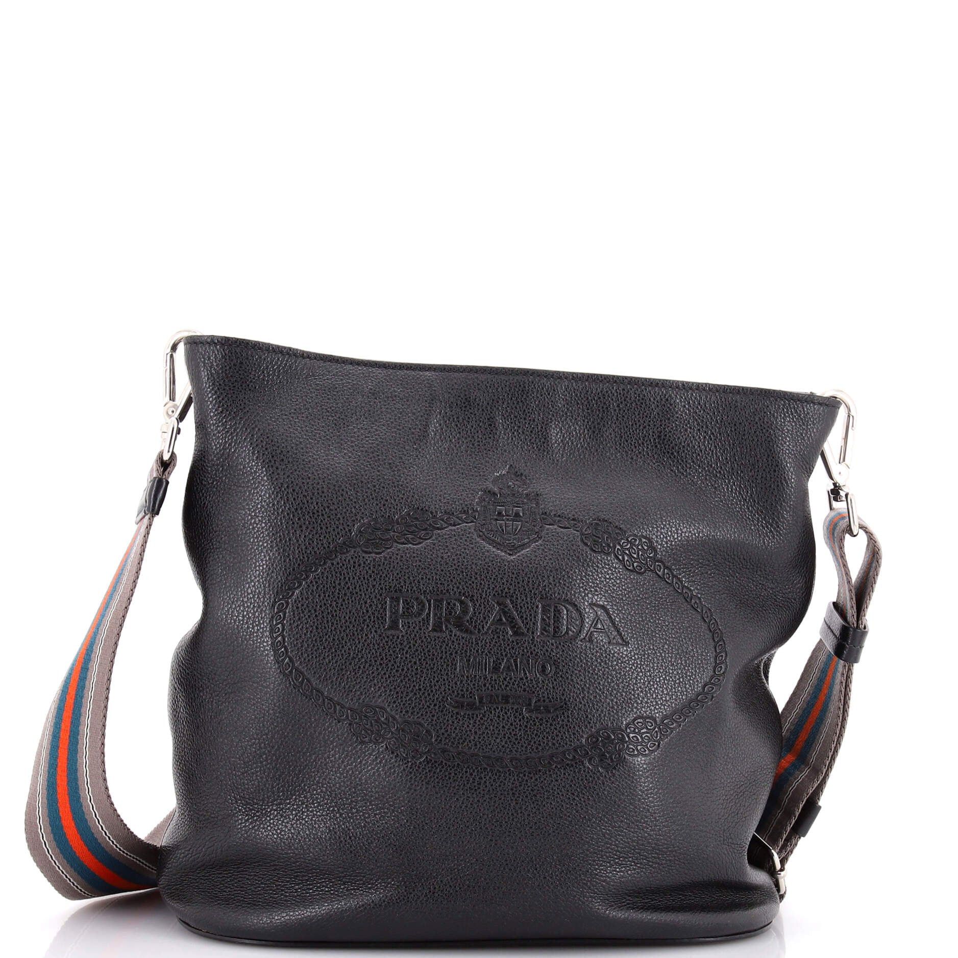 Prada Logo Bucket Messenger Bag Size ONE SIZE - 1 Thumbnail