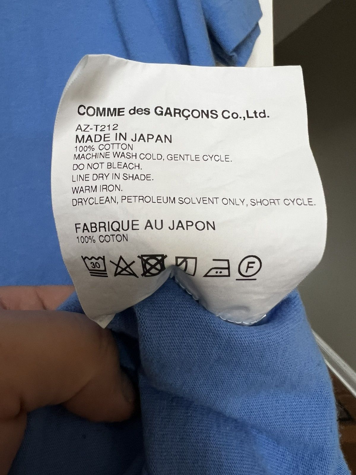 CDG by Comme des Garcons CDG Play Light Blue T-Shirt Size US XL / EU 56 / 4 - 4 Thumbnail