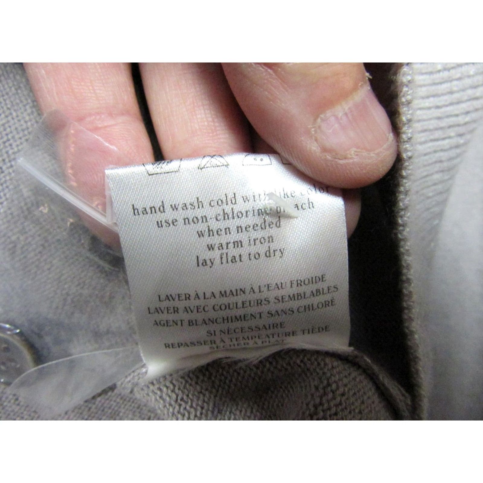 Vintage VINTAGE Scott James Cardigan Sweater Mens M Gray Cotton V-Neck Button Pockets Size US M / EU 48-50 / 2 - 7 Thumbnail