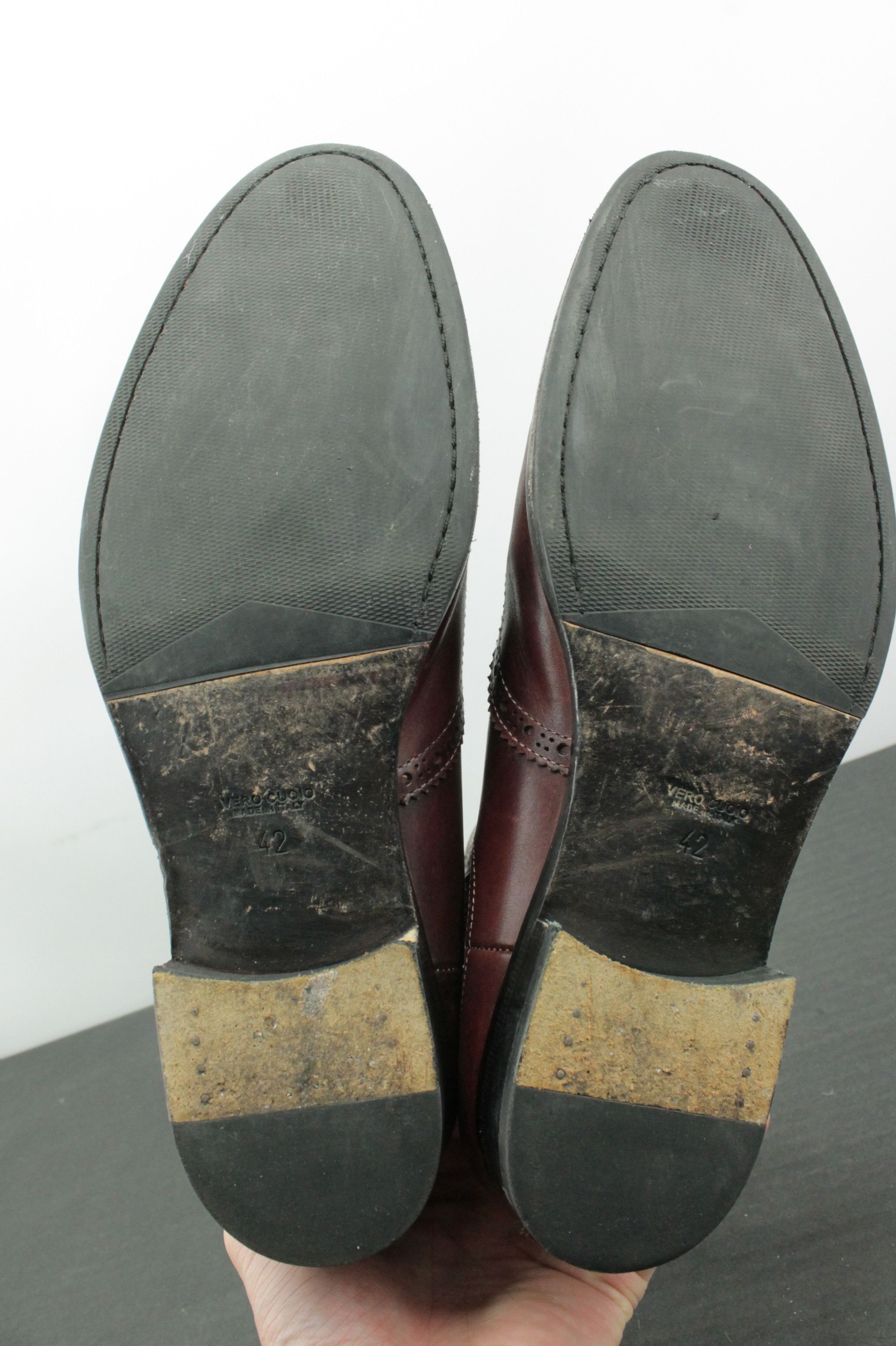 Other KA/NOA Burgundy Leather Chelsea Brogue Casual Shoes Size US 9 / EU 42 - 6 Thumbnail