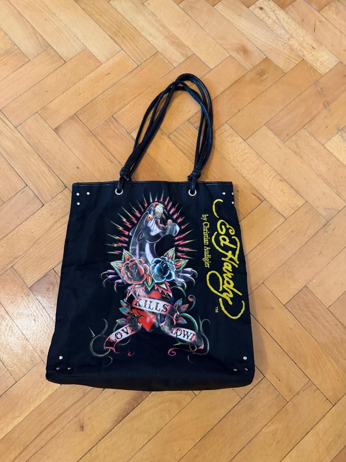 Ed Hardy Vintage Ed Hardy Love Kills Slowly Tote Bag Size ONE SIZE - 1 Thumbnail