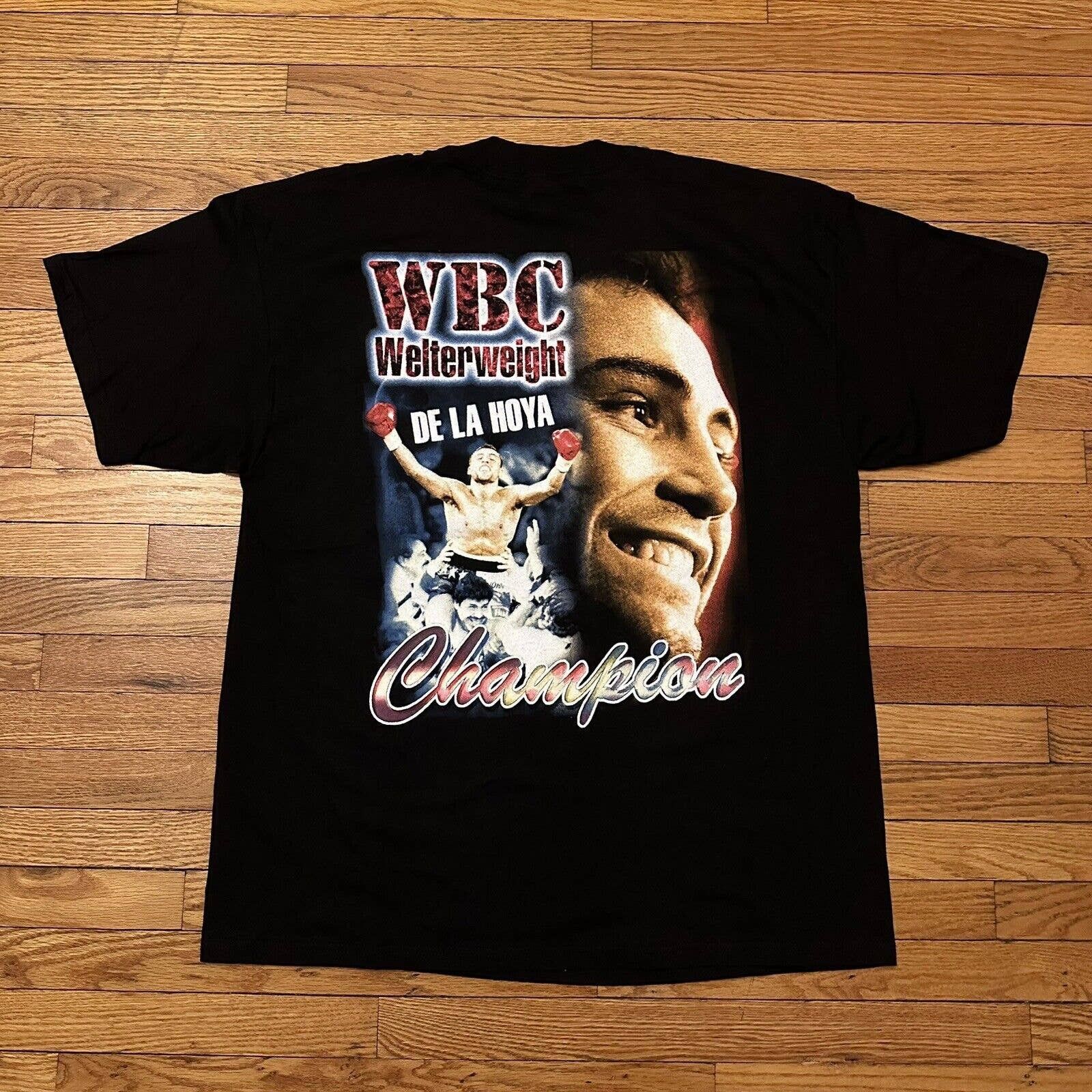 Gildan × Rap Tees × Vintage NWOT Vintage 90s Oscar De La Hoya Boxing Rap Tee T-Shirt NEW Size US XL / EU 56 / 4 - 4 Thumbnail