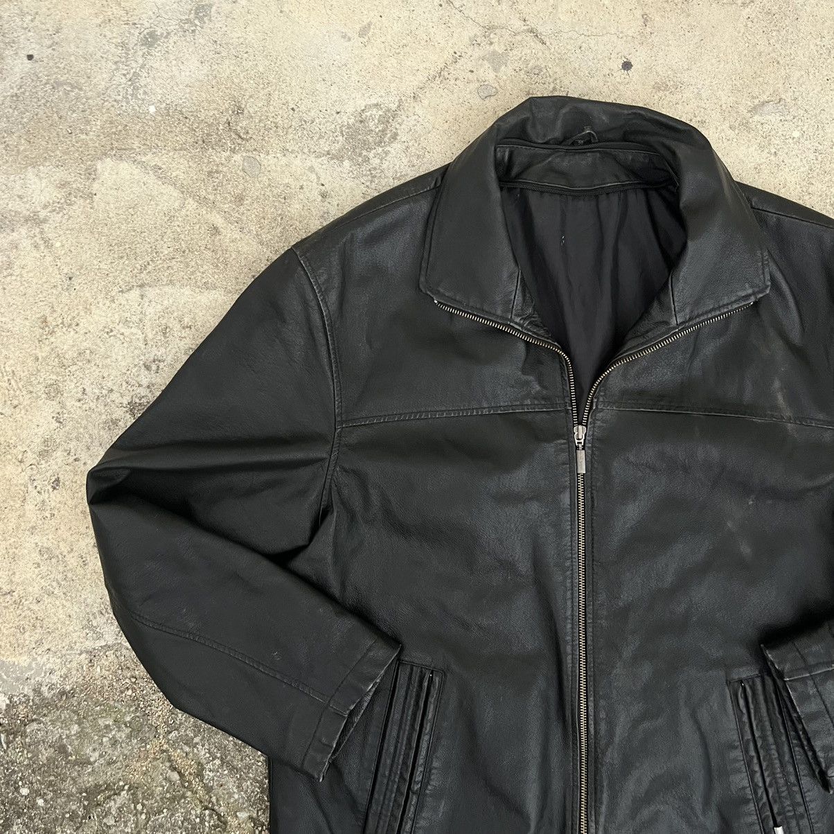 Leather × Vintage Vintage Genuine Real Leather Jacket High Quality Rock Punk Size US XL / EU 56 / 4 - 5 Thumbnail