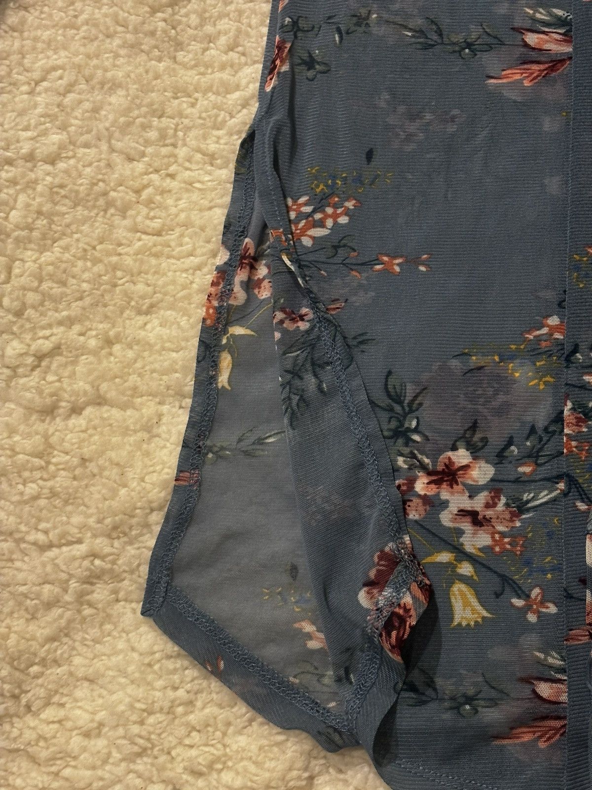 Other Blue floral long shirt1526 Size M / US 6-8 / IT 42-44 - 5 Thumbnail