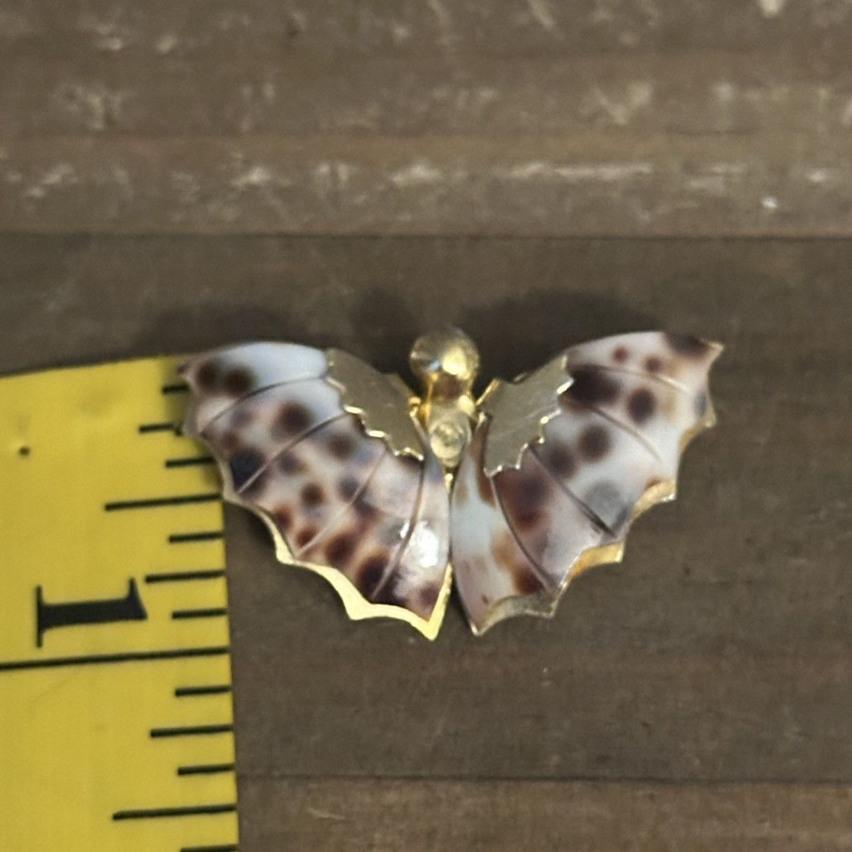 Vintage Vintage spotted shell butterfly brooch Size ONE SIZE - 2 Thumbnail