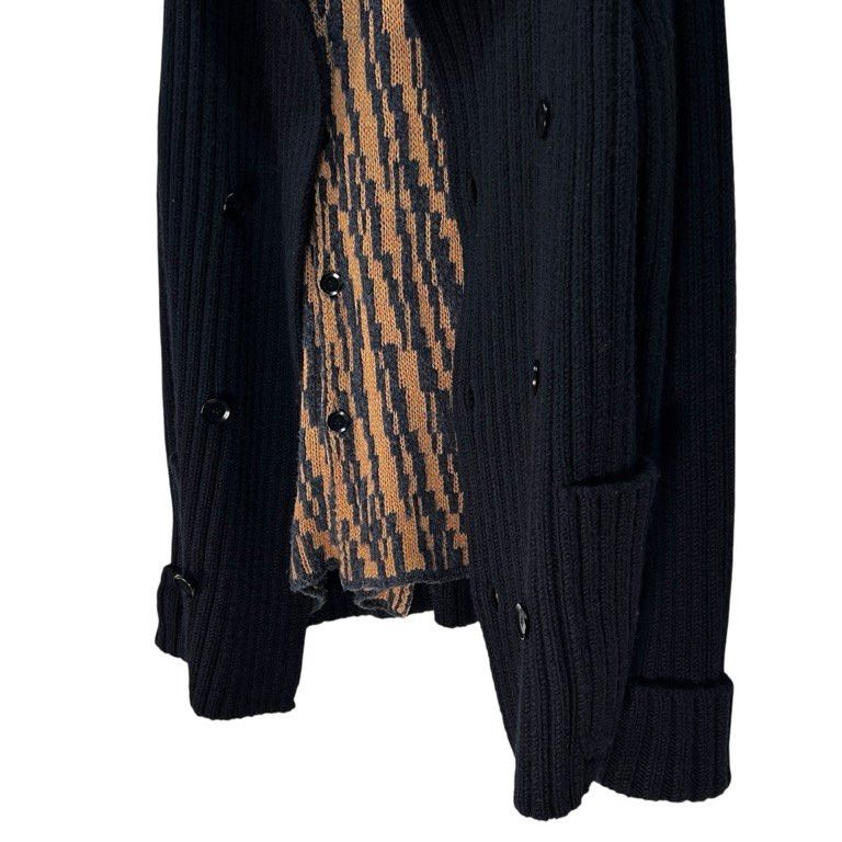 Yohji Yamamoto yohji yamamoto Pour Homme 14AW Layered-Breasted Cardigan Size US L / EU 52-54 / 3 - 5 Thumbnail