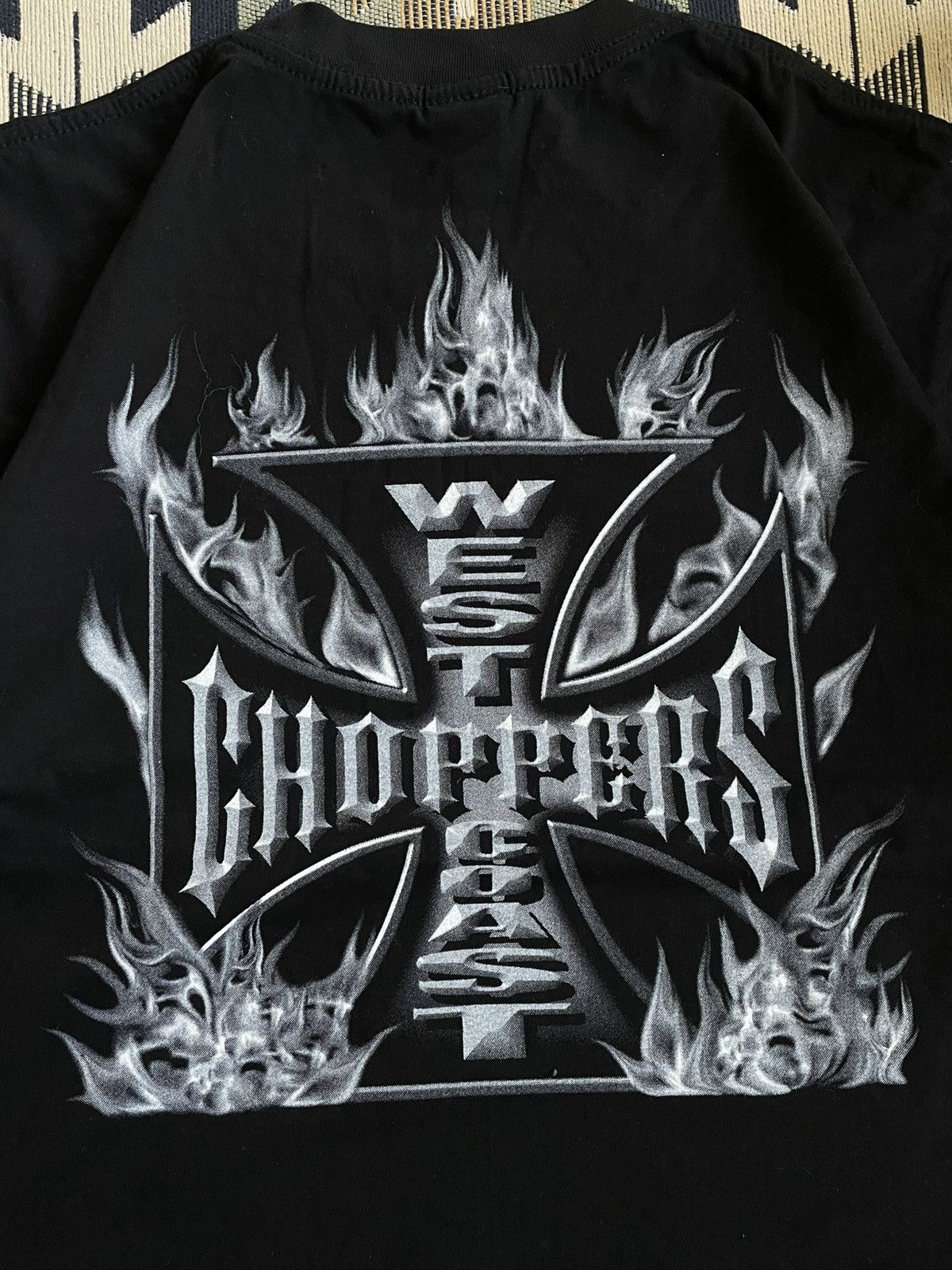Vintage × West Coast Choppers Vintage West Coast Choppers Big Logo Flame T-shirt Size US XL / EU 56 / 4 - 8 Thumbnail