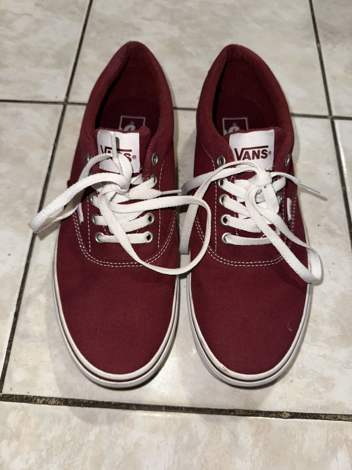 Vans Maroon Vans Canvas Size US 9.5 / EU 42-43 - 1 Thumbnail