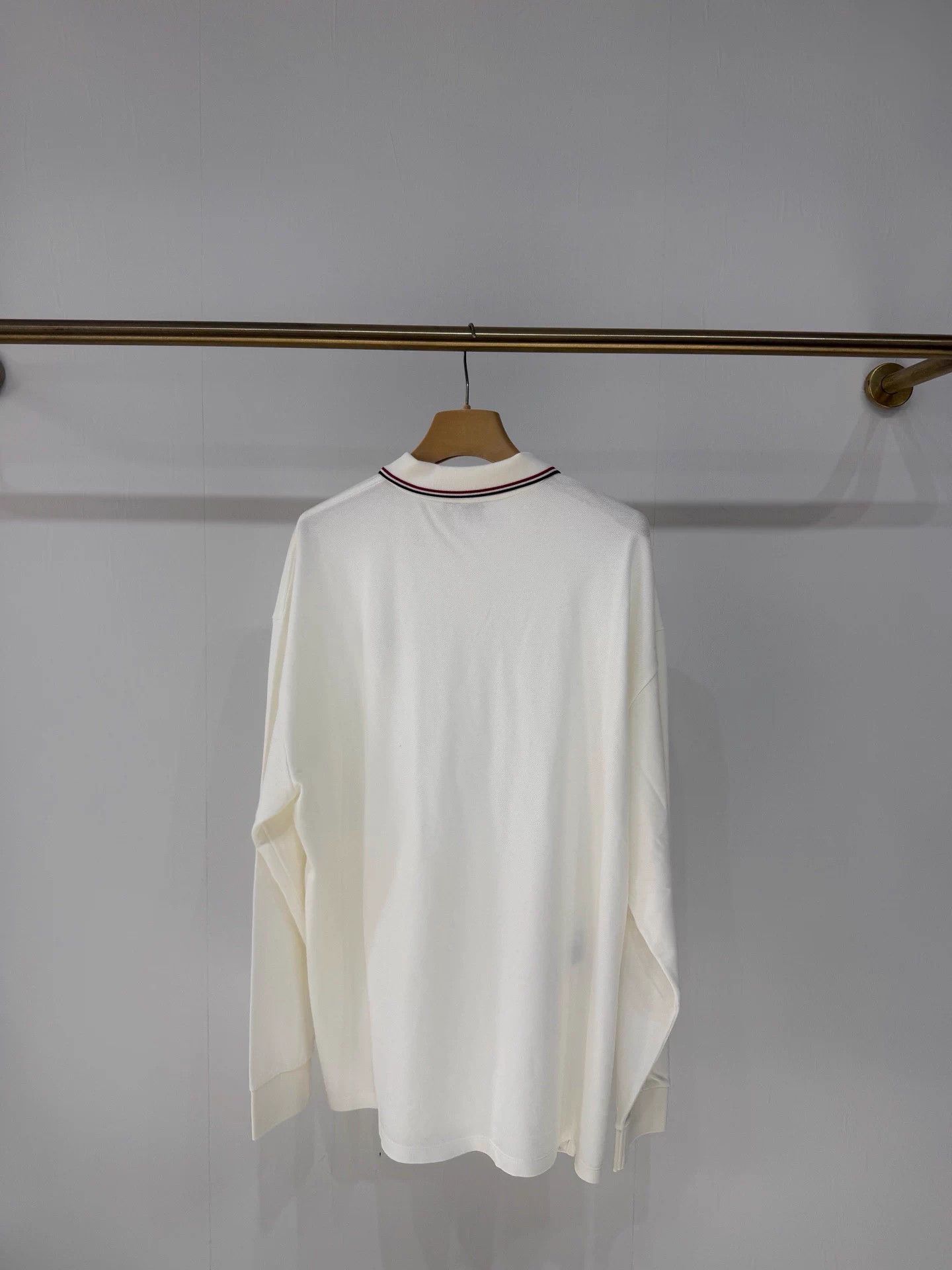 Miu Miu MIUMIU White Pique Long Sleeve Polo M NWT Size M / US 6-8 / IT 42-44 - 5 Thumbnail