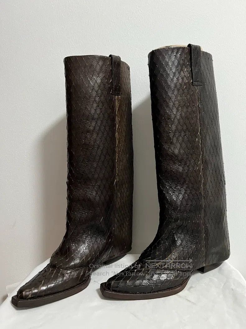 Givenchy Givenchy Snake Leather Tall Boots, Western Boots Size US 7 / IT 37 - 1 Thumbnail