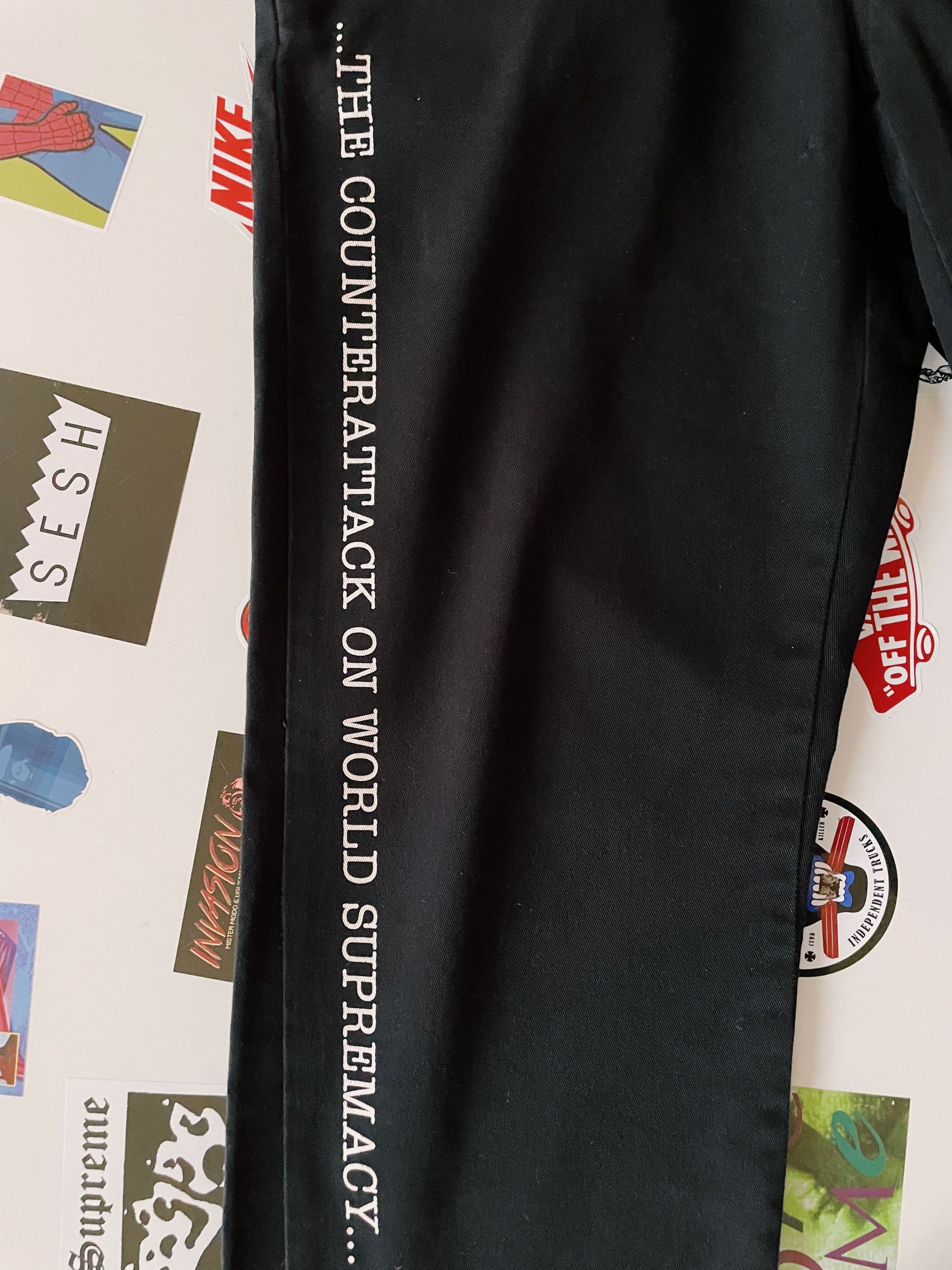 Public Enemy × Supreme × Undercover Supreme UNDERCOVER/Public Enemy Work Pants Black Size US 30 / EU 46 - 4 Thumbnail