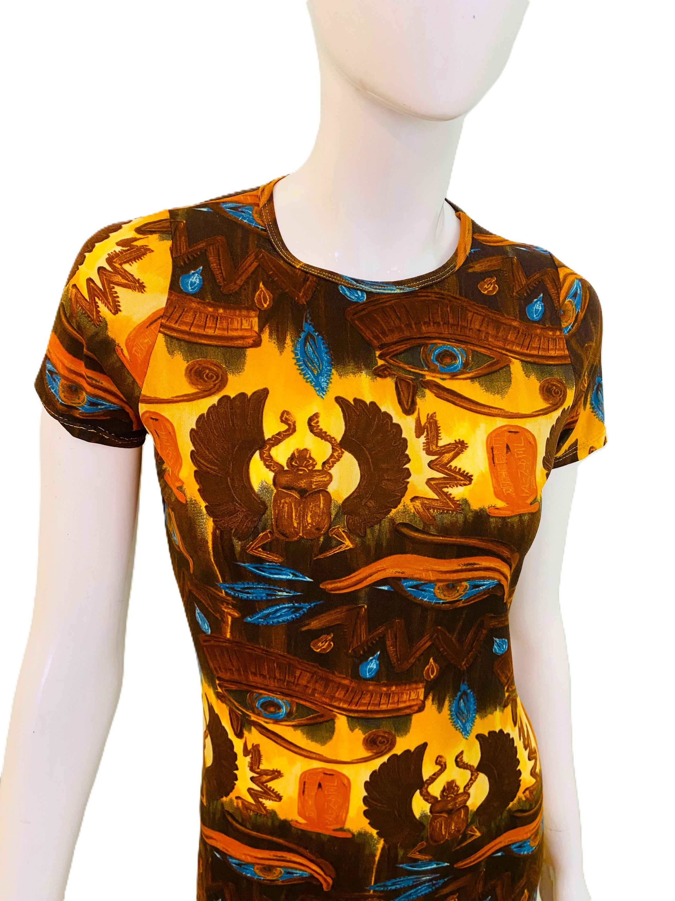Jean Paul Gaultier Jean Paul Gaultier Egyptian Egypt Maxi Dress – Scarab Eye Size M / US 6-8 / IT 42-44 - 1 Thumbnail