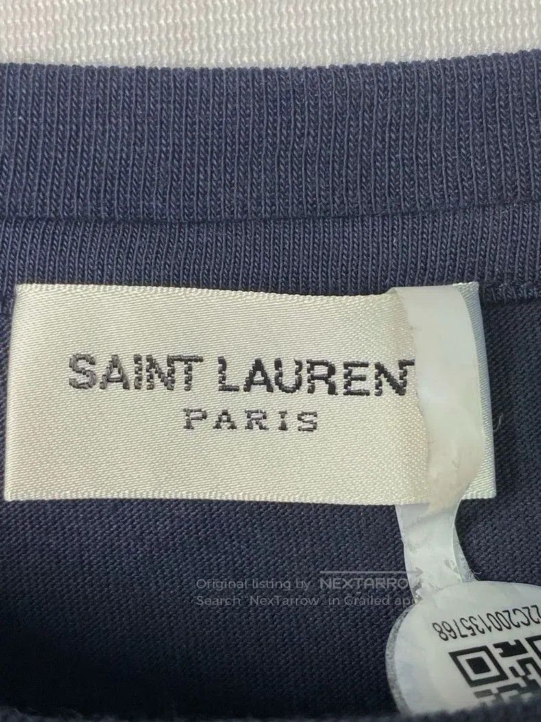 Saint Laurent Paris SAINT LAURENT Reversed Logo Crewneck Tee. Size US S / EU 44-46 / 1 - 4 Thumbnail