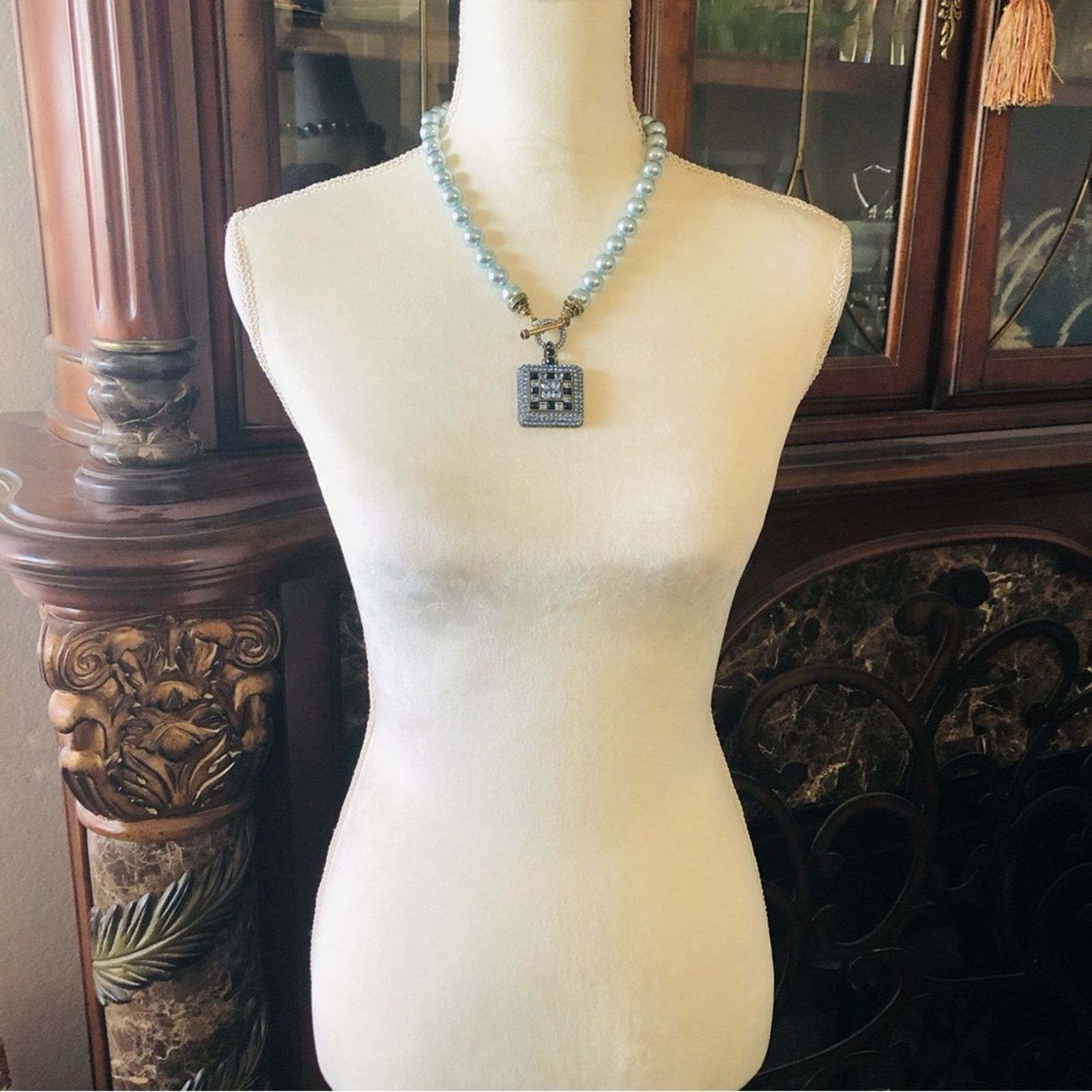 Jewelry Heidi Daus Tantalizing cool mint glass Pearl necklace Size ONE SIZE - 5 Thumbnail