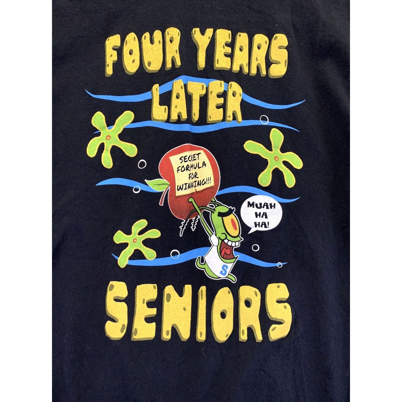Gildan Spongebob Square Pants Adult Unisex T Shirt Black Cotton Graphic Crew Neck Short Sleeve 2020 M- Gildan Size US M / EU 48-50 / 2 - 7 Thumbnail