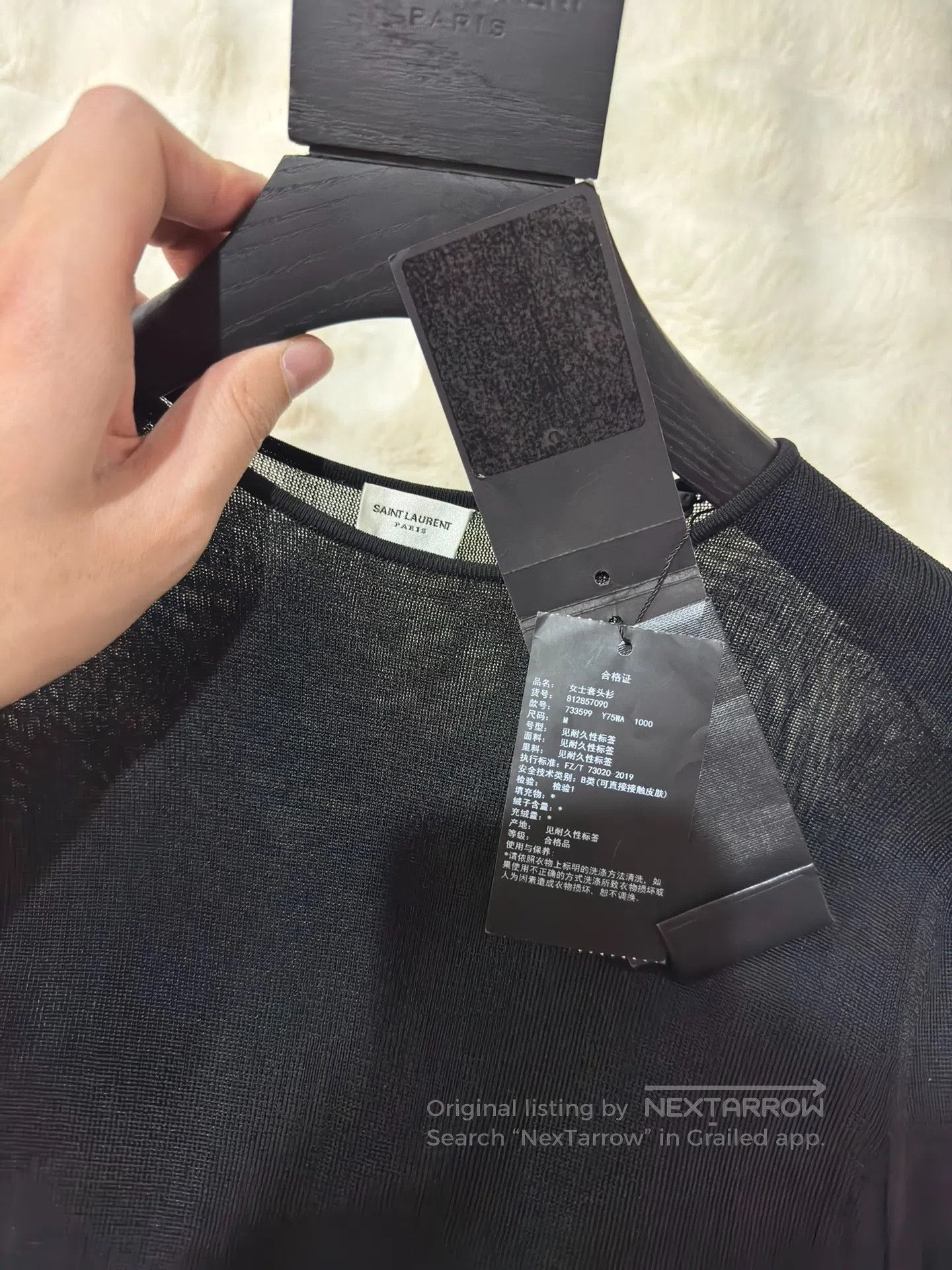Saint Laurent Paris Saint Laurent Paris Long Sleeve Mesh Under Shirt| Size M / US 6-8 / IT 42-44 - 3 Thumbnail