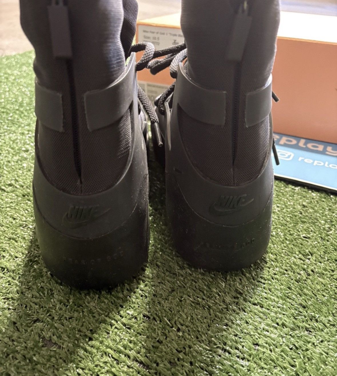 Fear of God × Nike NIKE AIR FEAR OF GOD 1 TRIPLE BLACK Size US 10.5 / EU 43-44 - 5 Thumbnail