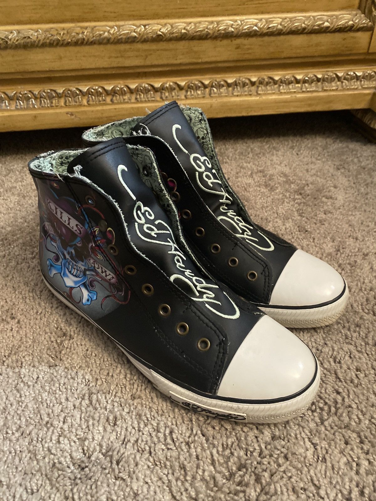 Ed Hardy Rare!Vintage Y2K Ed Hardy Hi top Sneakers size 11 Size US 11 / EU 44 - 24 Thumbnail