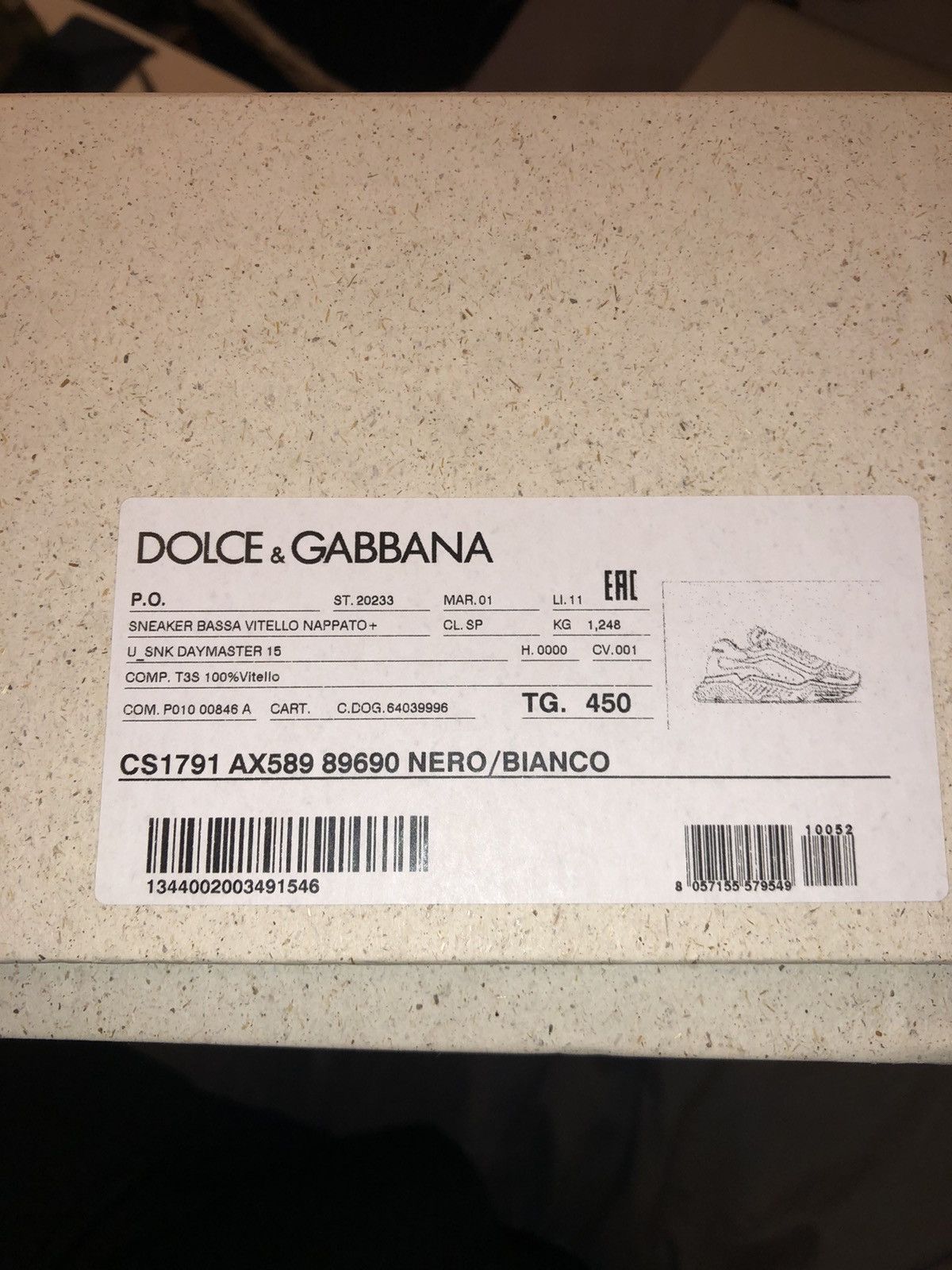 Dolce & Gabbana Dolce Black White Daymaster Sneakers Size US 12 / EU 45 - 6 Thumbnail