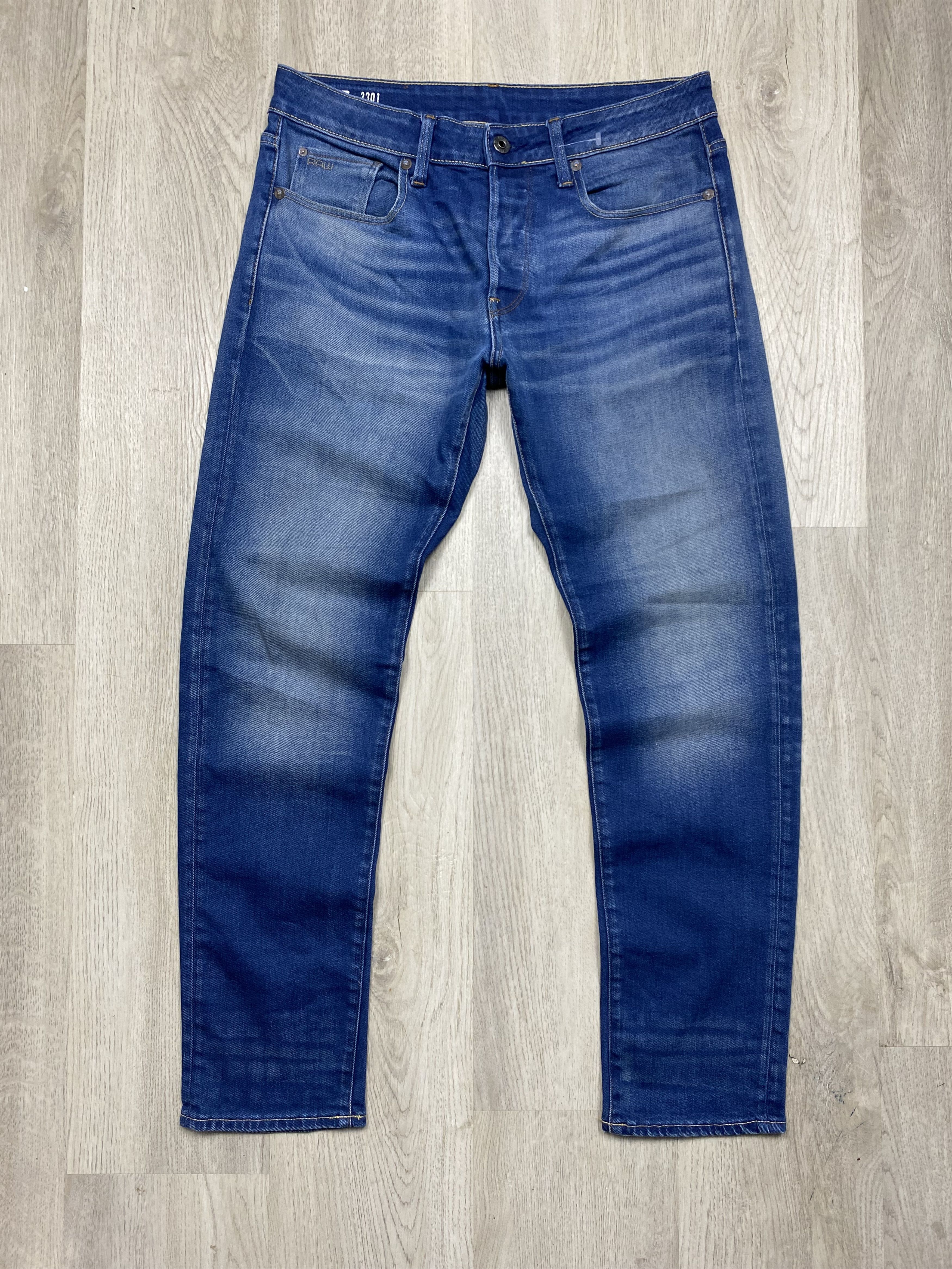 G-Star G Star Raw 3301 Vintage Mens Denim Pants Jeans Slim Size US 30 / EU 46 - 3 Thumbnail