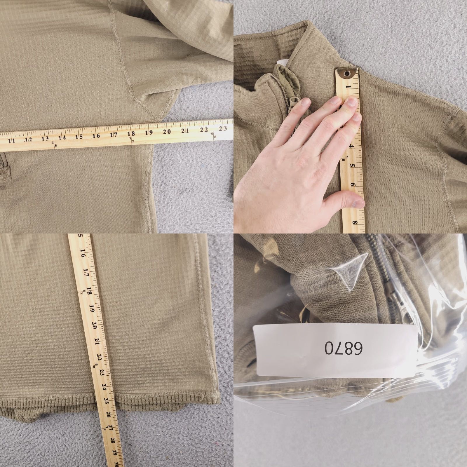 Vintage Milliken Shirt Mens Small Thermal Mid Weight Brown Quarter Zip Sweater Pullover Size US S / EU 44-46 / 1 - 8 Thumbnail