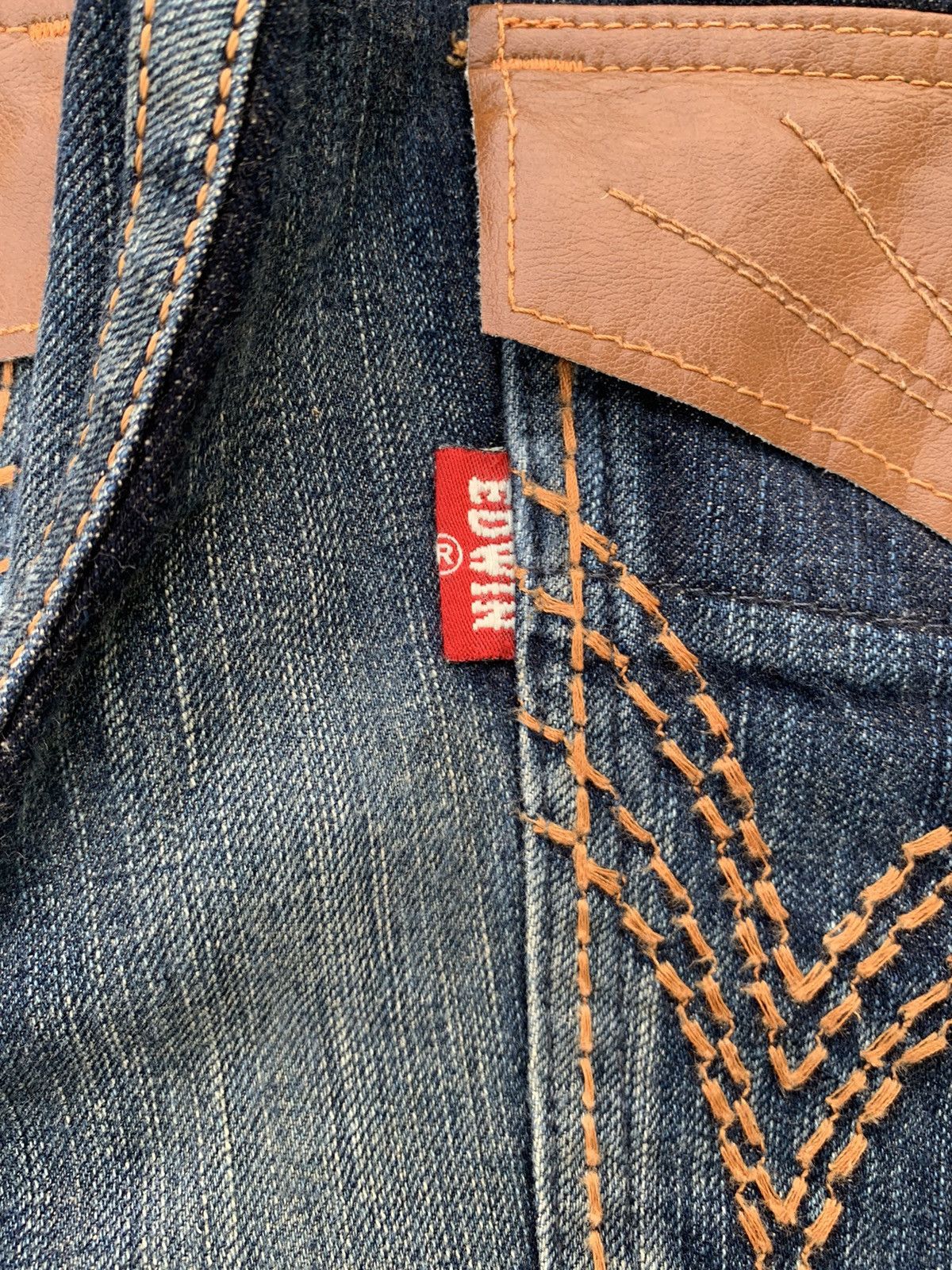 Edwin FLARE💥 EDWIN NAVAJO HIPPIES STYLE RUSTY DISTRESSED DENIM Size US 32 / EU 48 - 15 Thumbnail