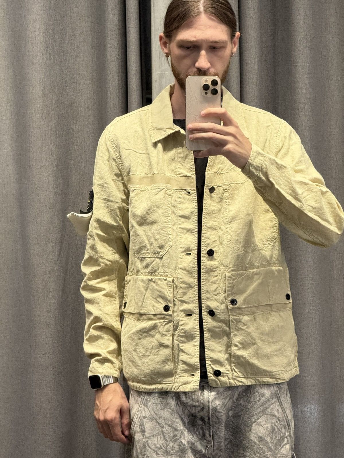 Stone Island 🔥Stone Island Tela Lino Nylon-TC Overshirt Jacket🔥 Size US M / EU 48-50 / 2 - 2 Thumbnail