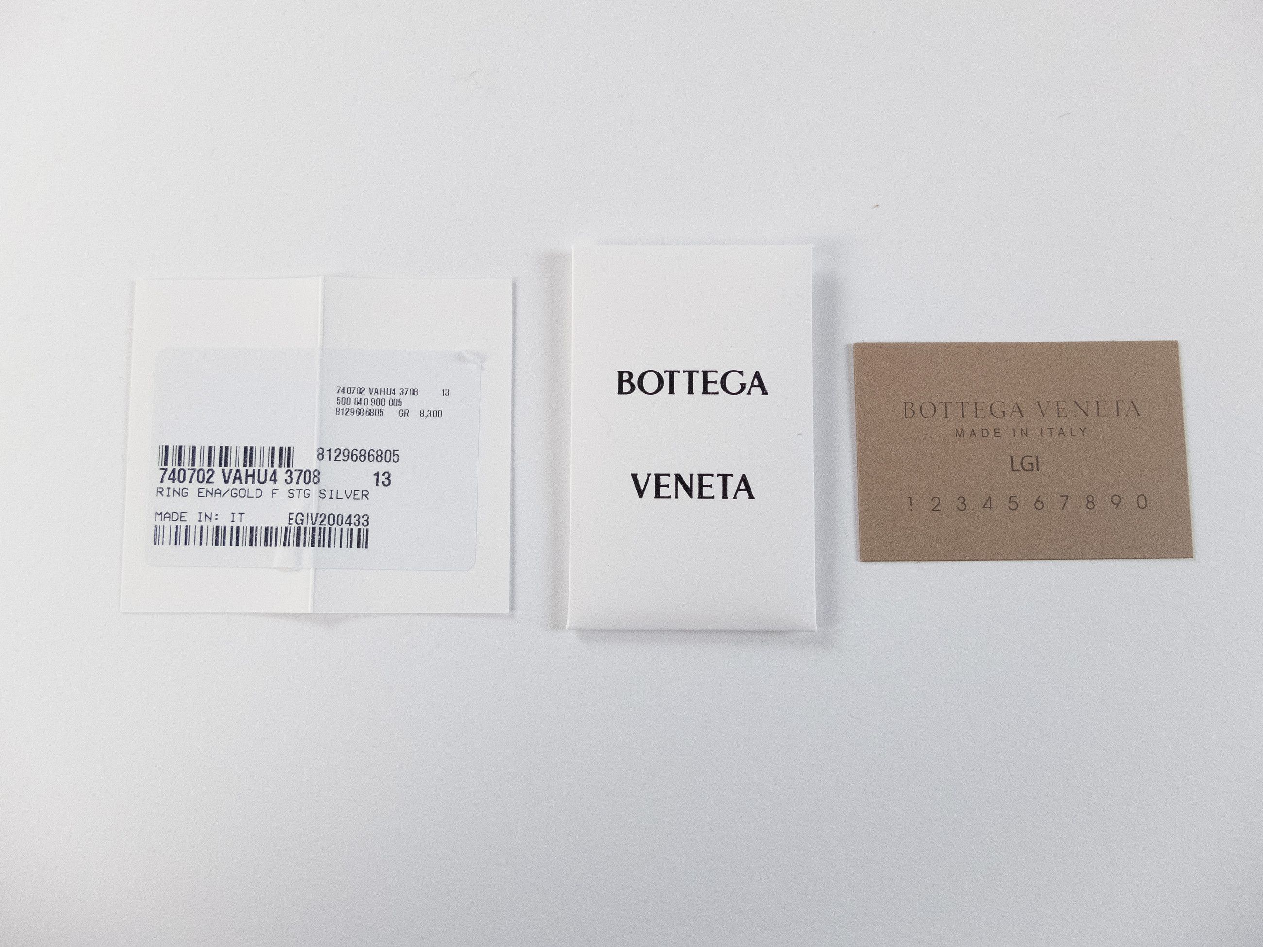 Bottega Veneta BOTTEGA VENETA Spine green sculptural silver ring 6 13 q Size ONE SIZE - 7 Thumbnail